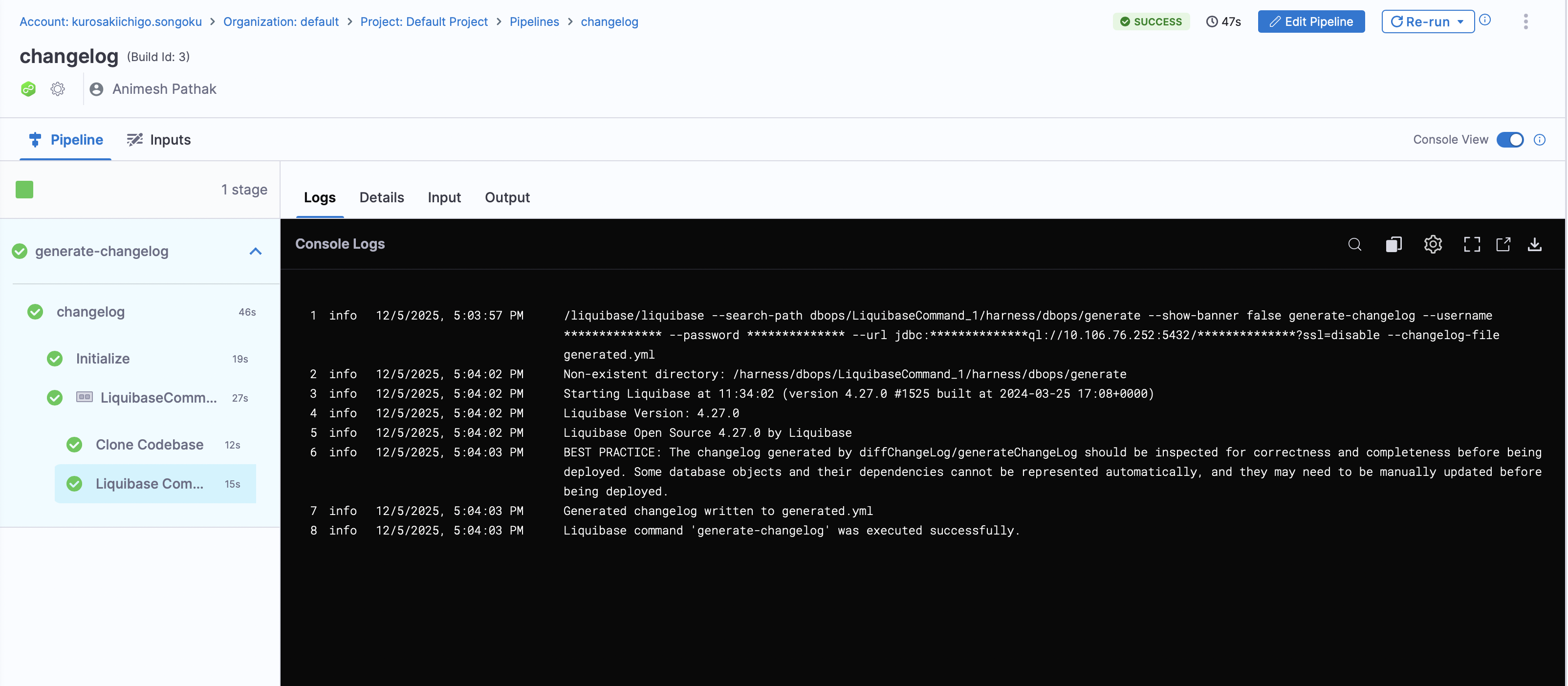 Generate Changelog