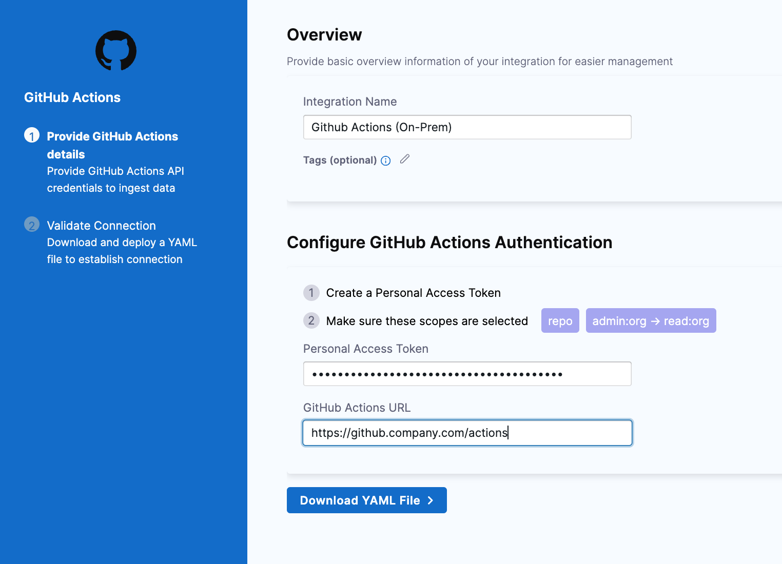 Download YAML File